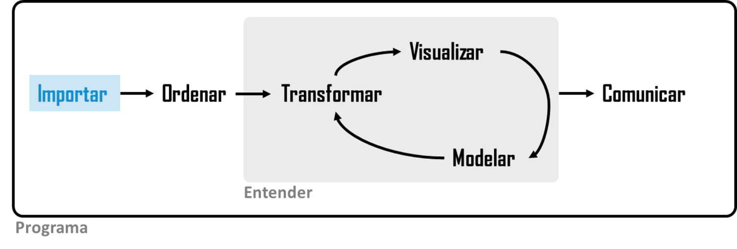 Nuestro modelo de ciencia de datos con importación resaltada en azul. 